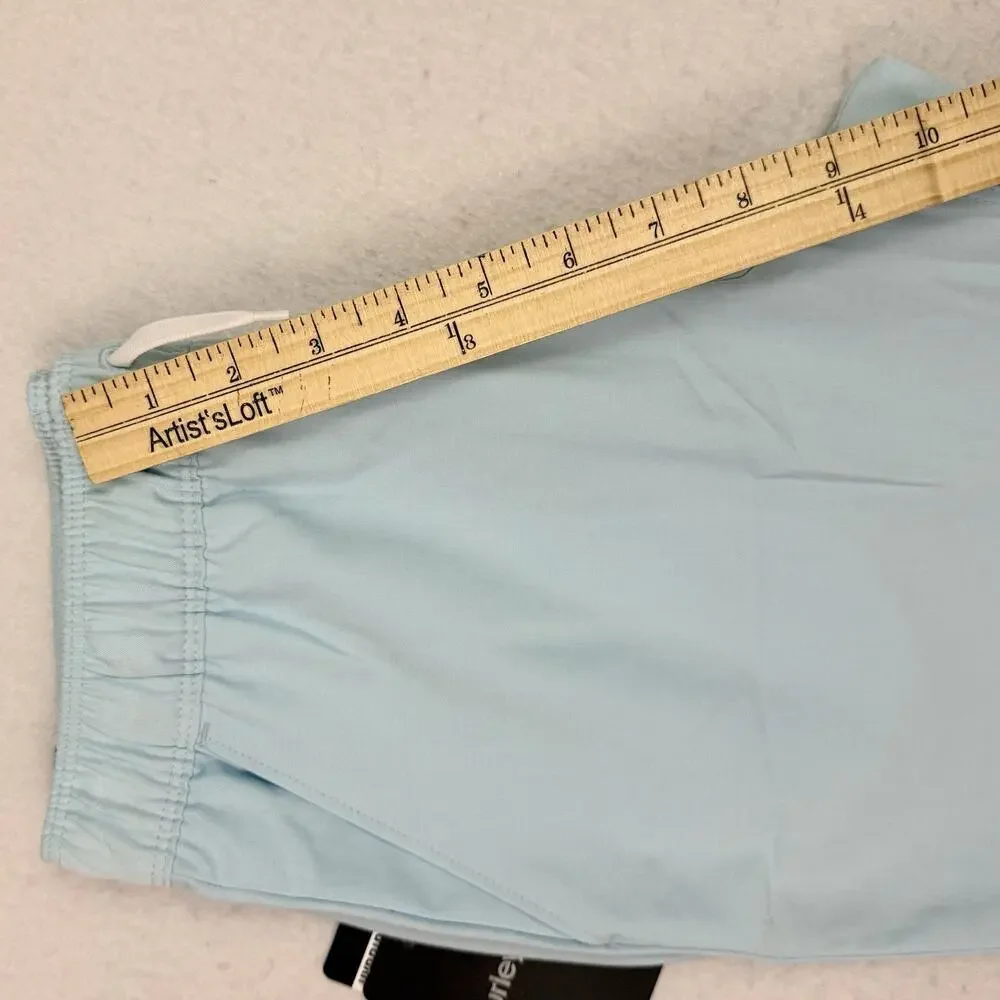 Hurley Board Shorts Boys Size Medium 10-12  Light Blue Elastic Waist 8” Inseam